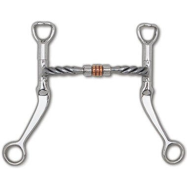 Myler Flat Shank With Sweet Iron Twisted Comfort Snaffle With Copper Roller Mb 03t (5 In. S.I. 03t Mouth) - Hooves and Paws
