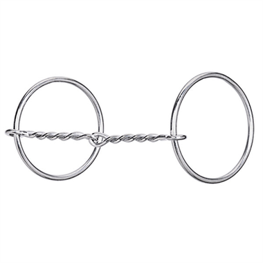 Weaver Leather Bit,Stainless Steel 5'' Twisted Wire Snaffle, 3'' Ring